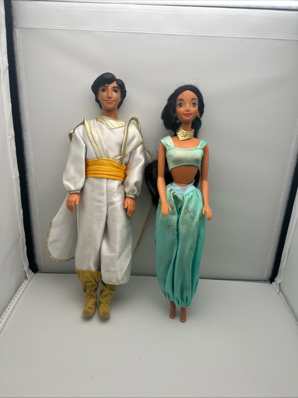 Disney Jasmine and Prince Ali Dolls - Teal, Gold, White